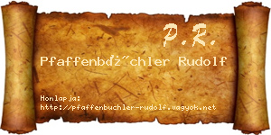 Pfaffenbüchler Rudolf névjegykártya