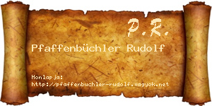 Pfaffenbüchler Rudolf névjegykártya