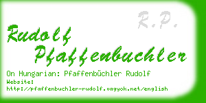 rudolf pfaffenbuchler business card
