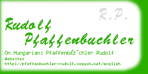 rudolf pfaffenbuchler business card